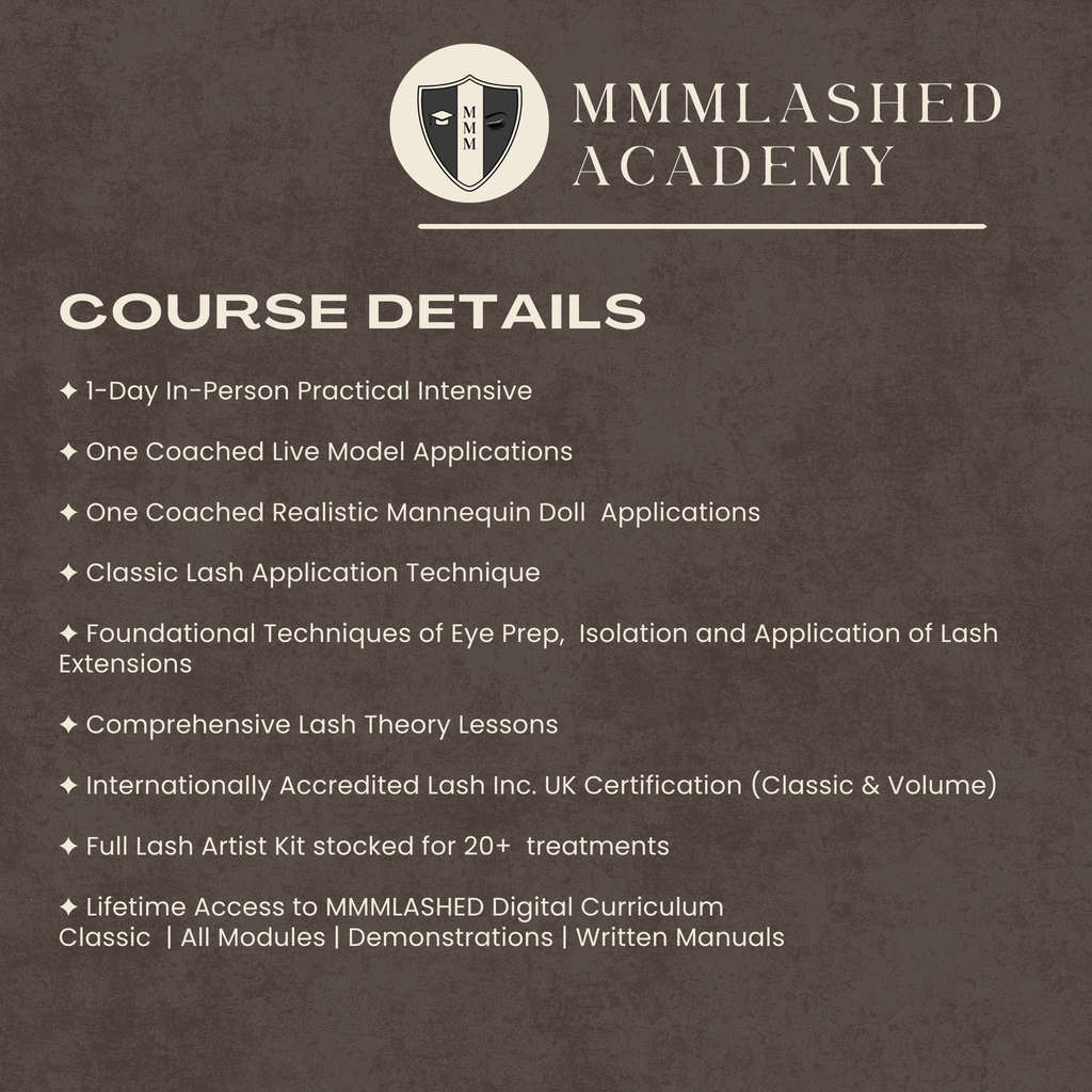 Classic Lash Training Course | Lash Inc Accredited  Lash Training | In Person Johannesburg & Cape Town