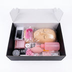 Full beginner lash training kit with mannequin head, lash trays, adhesive and tools
