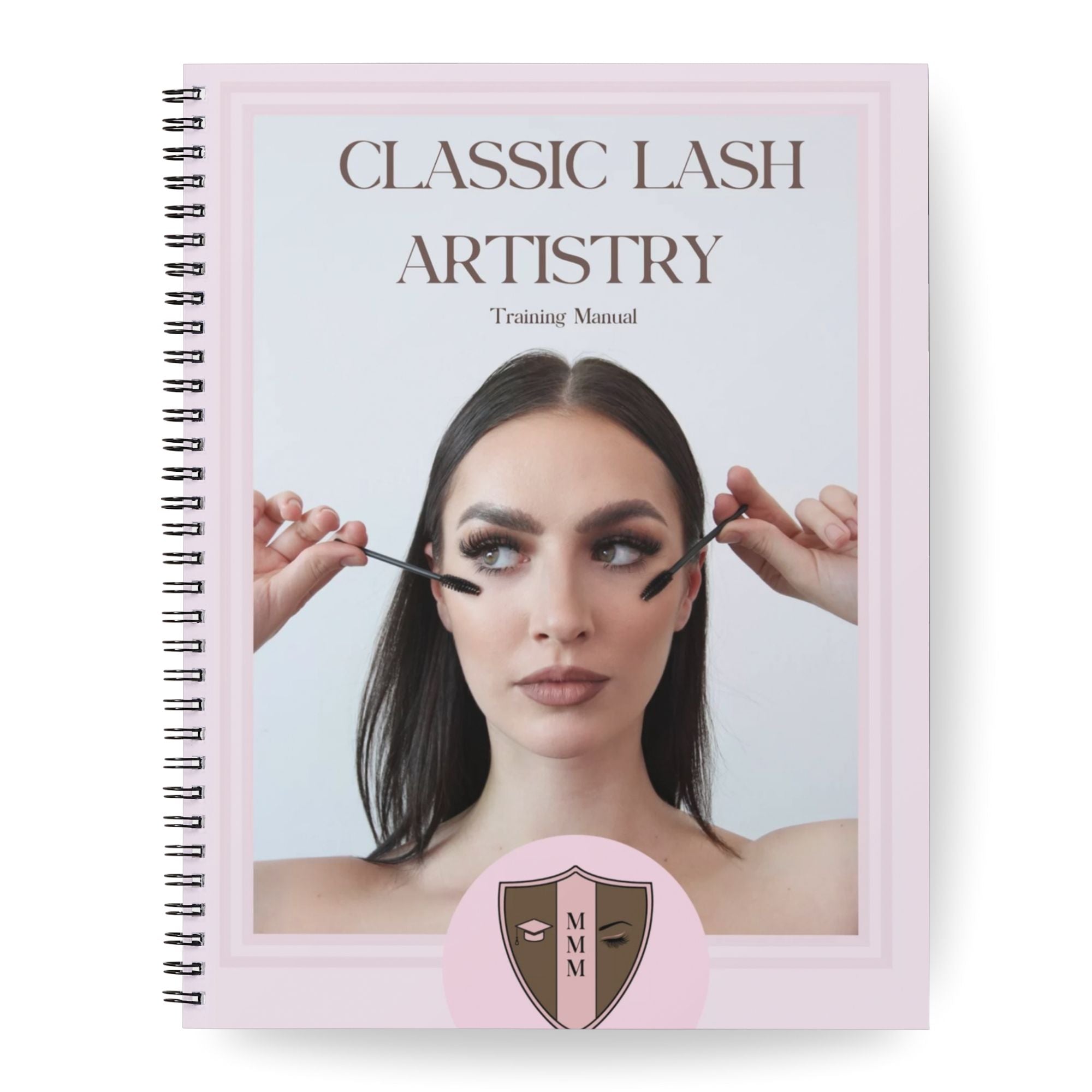 Professional lash training manual used in accredited lash education